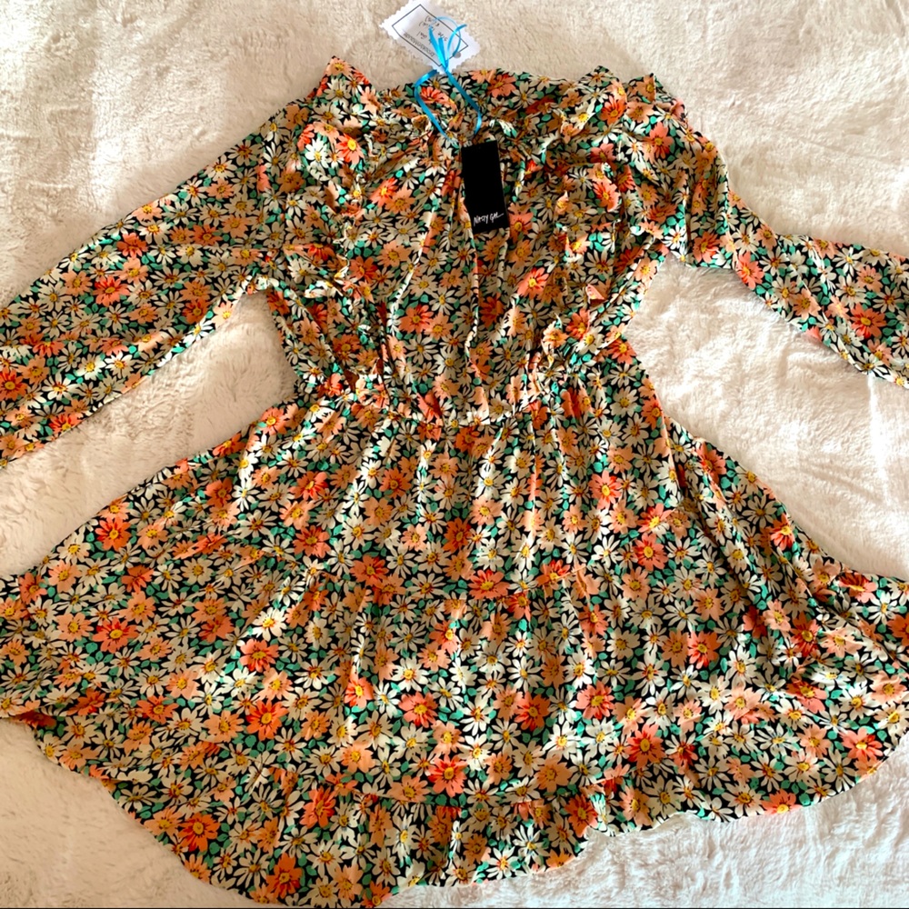 Nasty Gal floral mini dress